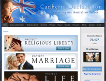 Tablet Screenshot of canberradeclaration.org.au